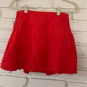 Red Tennis/Golf/Gameday Skirt, with shorts under, S/6, new